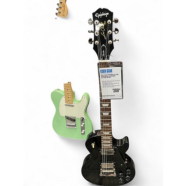 Used 2020s Epiphone Les Paul Studio Black Solid Body Electric Guitar