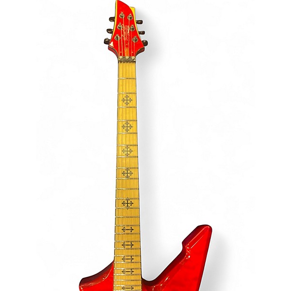 Used 2020s Schecter Guitar Research Jeff Loomis JLX-1 Blood Red Solid Body Electric Guitar