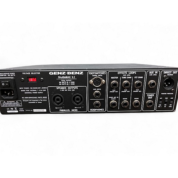 Used Genz Benz Shuttlemax 9.2 900W Bass Amp Head