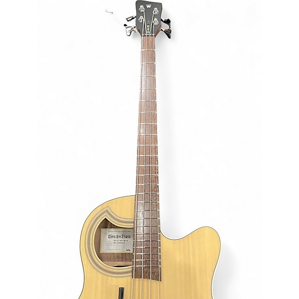Used Warwick Alien Deluxe Natural Acoustic Bass Guitar