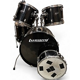 Used Ludwig 5 Piece Accent CS Black Drum Kit