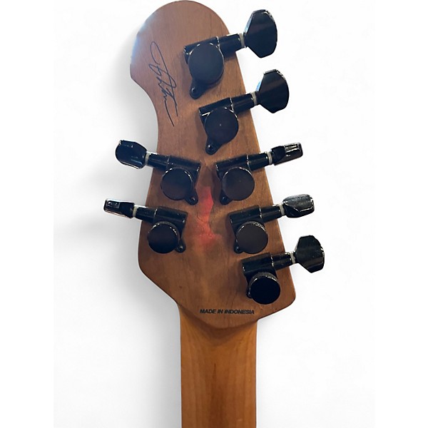 Used Sterling by Music Man JASON RICHARDSON CUTLASS 7 STRING DARK SCARLET BURST SATIN Solid Body Electric Guitar