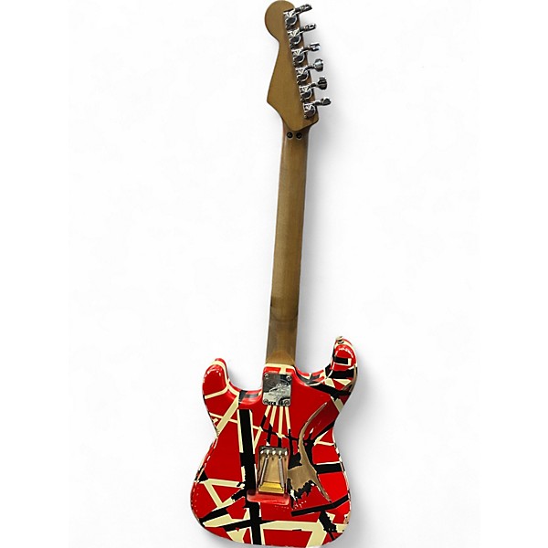 Used EVH Striped Series Frankie STRIPED-RED/WHITE/BLACK Solid Body Electric Guitar