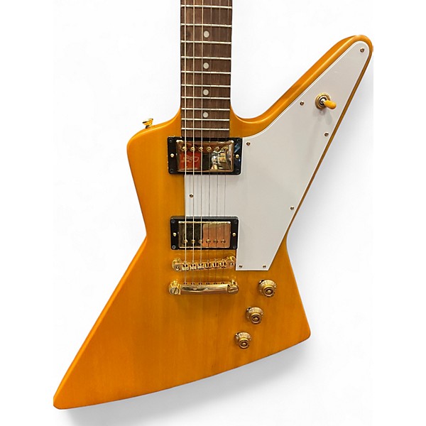 Used Epiphone Korina 1958 Explorer Natural Solid Body Electric Guitar