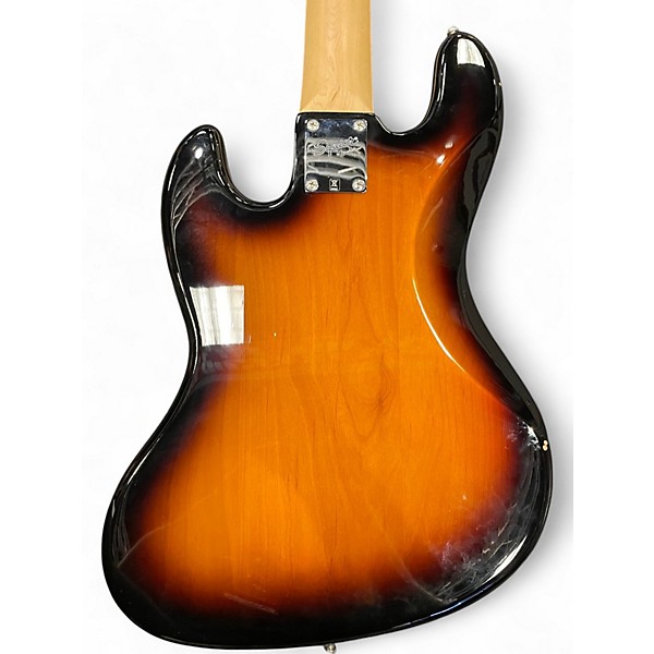 Used Squier jazz bass 5 string 3 Tone Sunburst Electric Bass Guitar