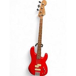 Used Charvel PM SD PJ IV MAH Satin Ferrari Red Electric Bass Guitar