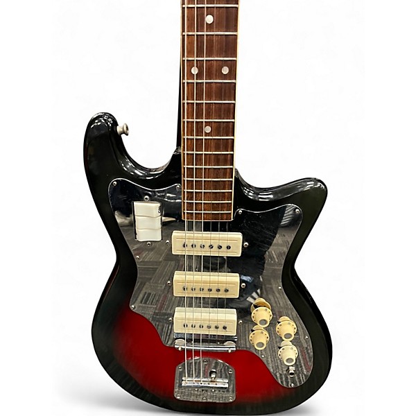 Vintage 1960s Decca DMI 203 BLOODBURST Solid Body Electric Guitar