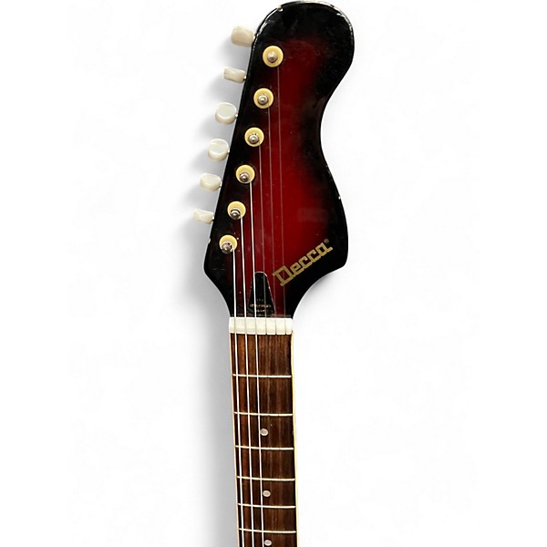 Vintage 1960s Decca DMI 203 BLOODBURST Solid Body Electric Guitar