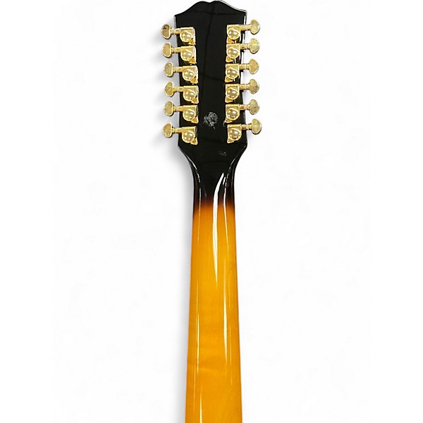 Used Epiphone J200 2 Color Sunburst 12 String Acoustic Electric Guitar
