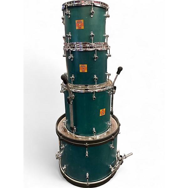 Used SONOR 4 Piece SONIC PLUS GREEN Drum Kit