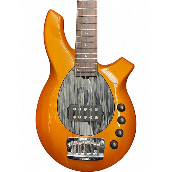 Used Ernie Ball Music Man Bongo 5 String Orange Electric Bass Guitar