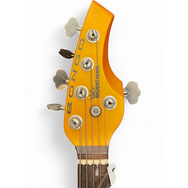 Used Ernie Ball Music Man Bongo 5 String Orange Electric Bass Guitar