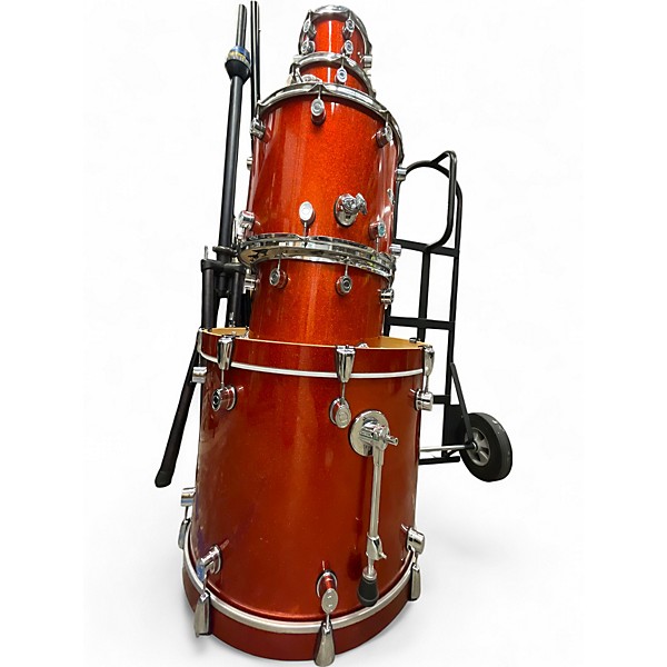 Used PDP by DW 7 Piece X7 Metallic Orange Drum Kit