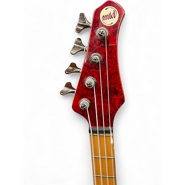 Used MTD KINGSTON 4 Cherry Electric Bass Guitar