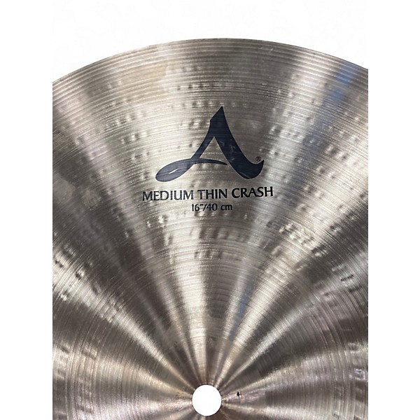Used Zildjian 16in A Series Medium Thin Crash Cymbal