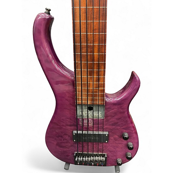 Used 1999 Modulus Guitars SWEETSPOT 6 Trans Purple Electric Bass Guitar
