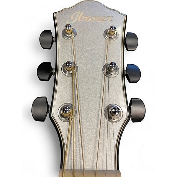 Used Ibanez AEWC210-5M Silver Sparkle Acoustic Electric Guitar