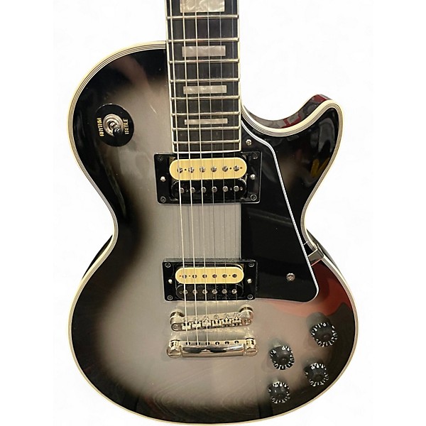 Used Epiphone Les Paul Custom Silverburst Solid Body Electric Guitar