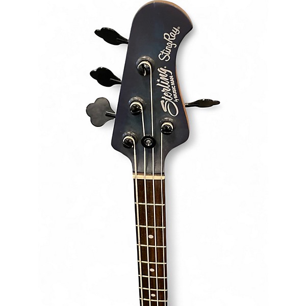 Used Sterling by Music Man STINGRAY  RAY34 NEPTUNE BLUE SATIN Electric Bass Guitar