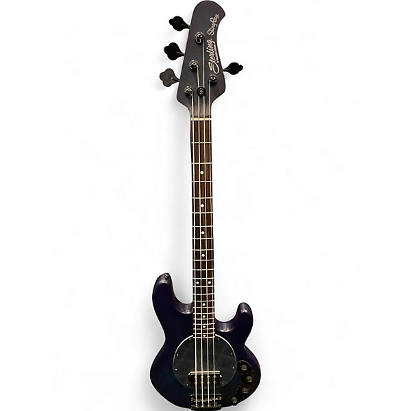 Used Sterling by Music Man STINGRAY  RAY34 NEPTUNE BLUE SATIN Electric Bass Guitar