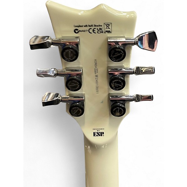 Used ESP LTD Deluxe EC01FT White Solid Body Electric Guitar