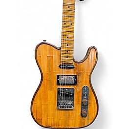 Used Walla Walla custom bamboo Natural Hollow Body Electric Guitar