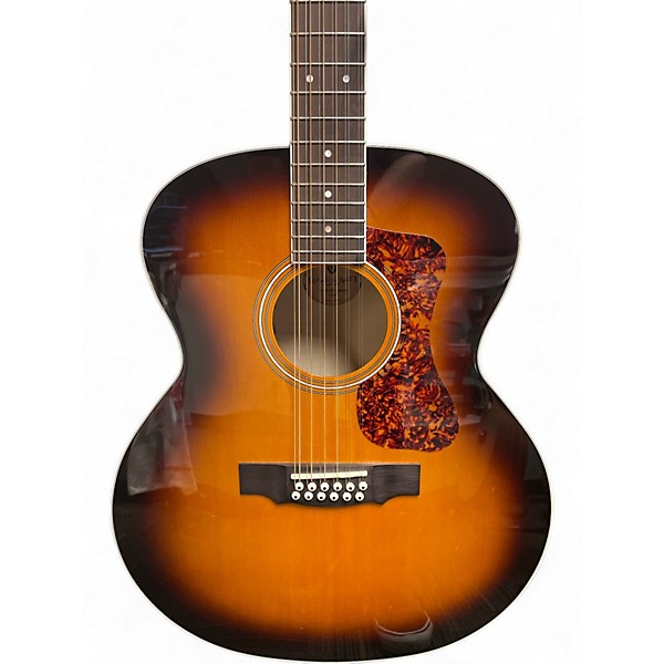 Used Guild F-2512E Deluxe Antique Sunburst 12 String Acoustic Electric Guitar