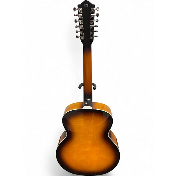Used Guild F-2512E Deluxe Antique Sunburst 12 String Acoustic Electric Guitar