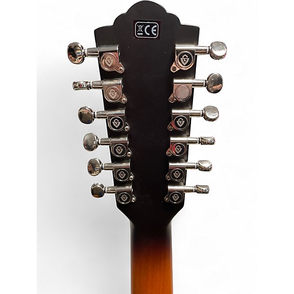Used Guild F-2512E Deluxe Antique Sunburst 12 String Acoustic Electric Guitar