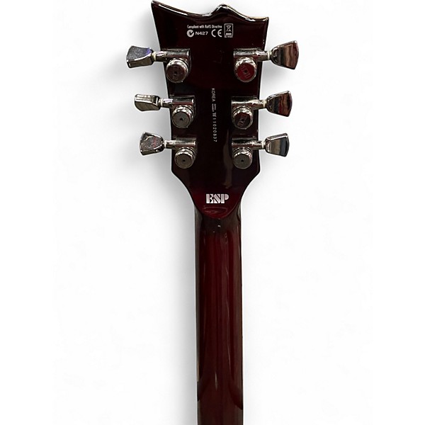 Used ESP LTD EC1000qm Red Solid Body Electric Guitar