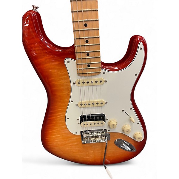 Used Fender Player Stratocaster HSS Plus Top Crimson Red Burst Solid Body Electric Guitar