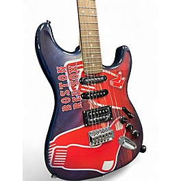 Used Woodrow Guitars NORTHENDER RED SOX Blue Solid Body Electric Guitar