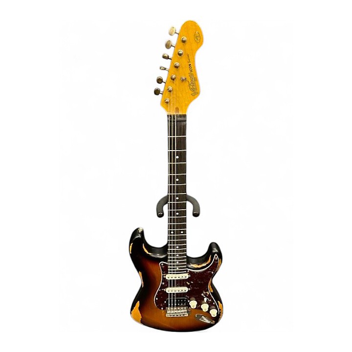 Used Vintage Icon Series V6 Distressed Solid Body Electric Guitar