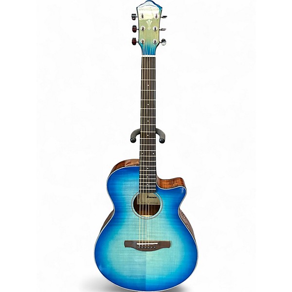 Used Ibanez AEG70 Blue Burst Acoustic Electric Guitar
