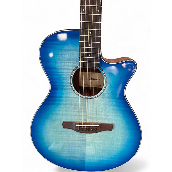 Used Ibanez AEG70 Blue Burst Acoustic Electric Guitar