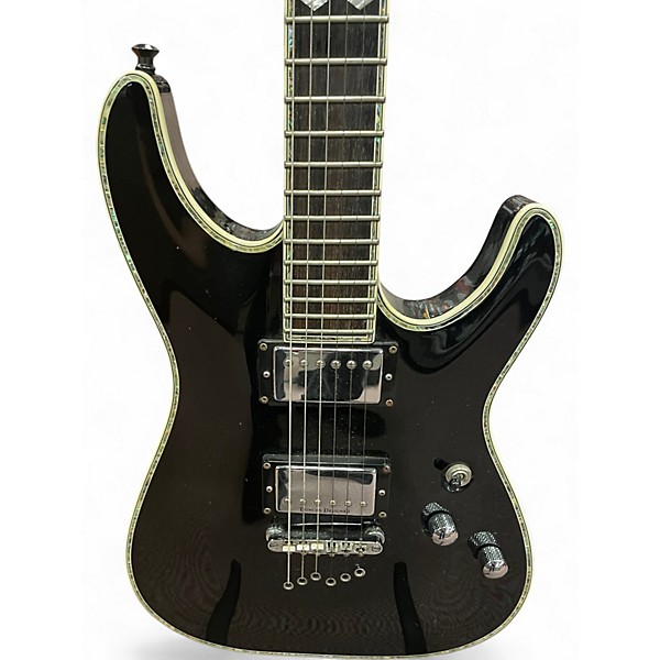 Used Schecter Guitar Research C-1 ELITE DIAMOND SERIES Black Solid Body Electric Guitar