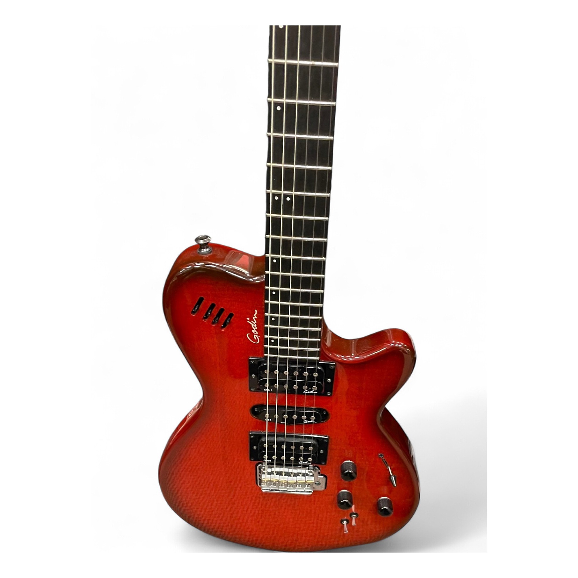 Used Godin XTSA Trans Red Solid Body Electric Guitar Trans Red