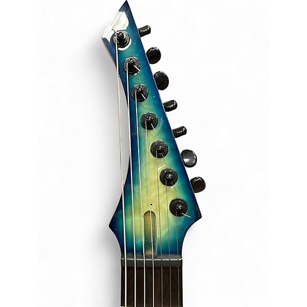 Used Cerberus EREBUS 7 AE Blue Burst Solid Body Electric Guitar