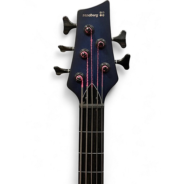 Used sandberg Classic Booster 5 Fretless Blue Electric Bass Guitar