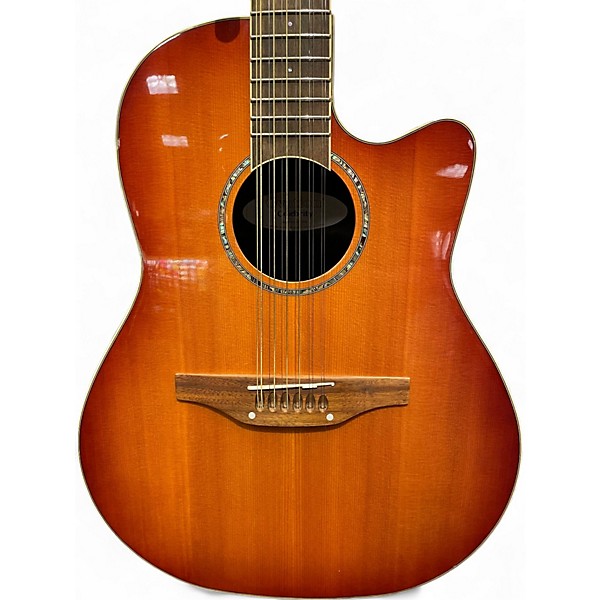 Used Ovation CC245 Celebrity Honey Burst 12 String Acoustic Electric Guitar