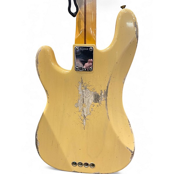 Used Fender 55 P BASS HEAVY RELIC NOCASTER BLONDE Electric Bass Guitar