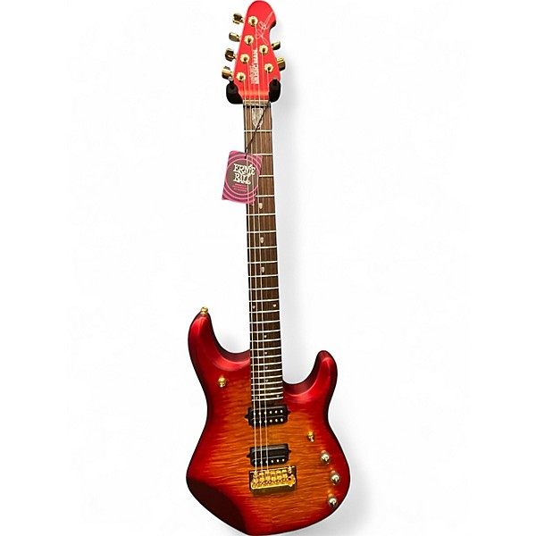 Used Ernie Ball Music Man JP6 John Petrucci Signature Dark Cherry Burst Solid Body Electric Guitar