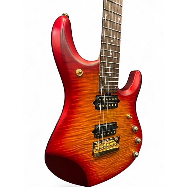 Used Ernie Ball Music Man JP6 John Petrucci Signature Dark Cherry Burst Solid Body Electric Guitar