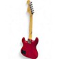 Used Squier Paranormal Strat-O-Sonic Crimson Red Transparent Solid Body Electric Guitar
