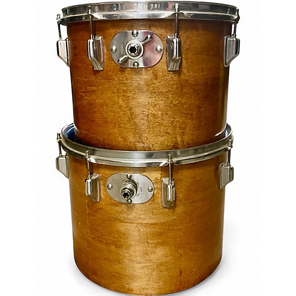 Used Rogers 14in Concert Tom Pair 14" and 15" Natural Drum