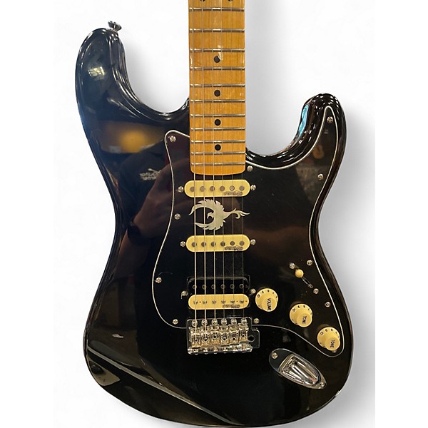 Used Vintage V6 Black Solid Body Electric Guitar