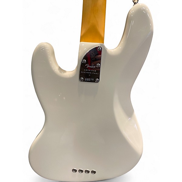 Used Fender American Professional II Jazz Bass Olympic White Electric Bass Guitar
