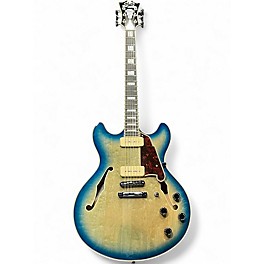 Used D'Angelico DAPDCBLBCSCB9EX Blue Hollow Body Electric Guitar