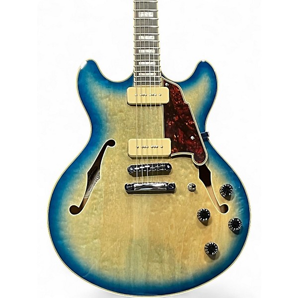 Used D'Angelico DAPDCBLBCSCB9EX Blue Hollow Body Electric Guitar