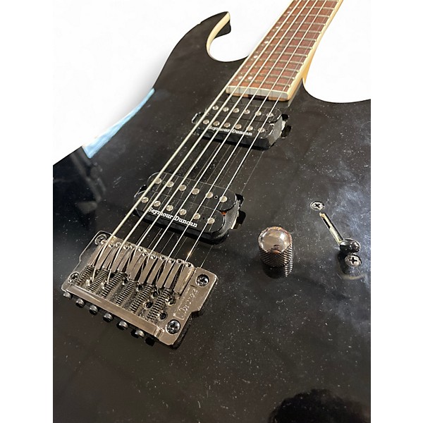 Used 2023 Ibanez RGIB21 BK Iron Label Black Baritone Guitars